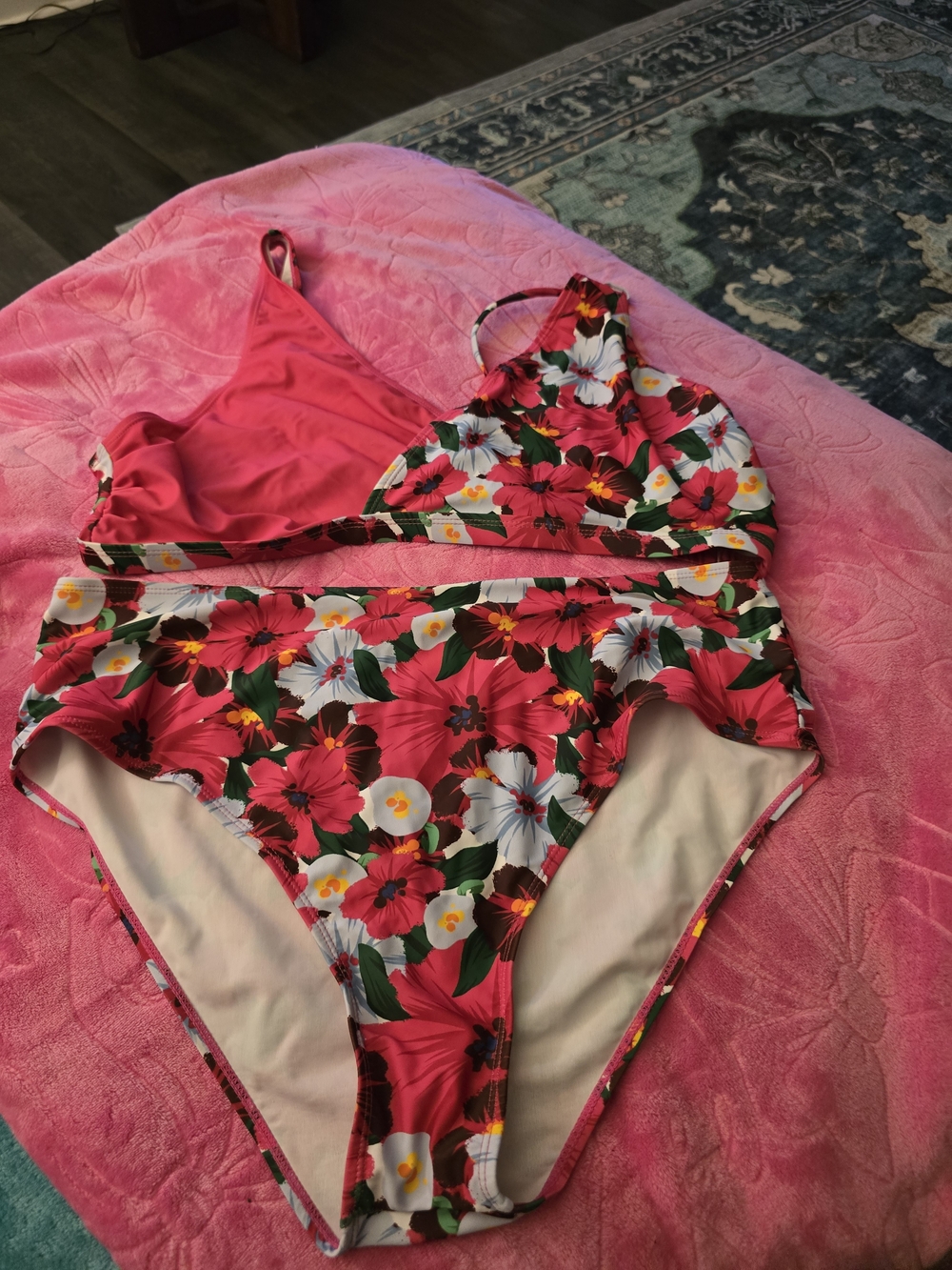 Pink Floral One-Piece Swimsuit
